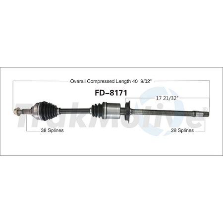 Surtrack Axle Cv Axle Shaft, Fd-8171 FD-8171